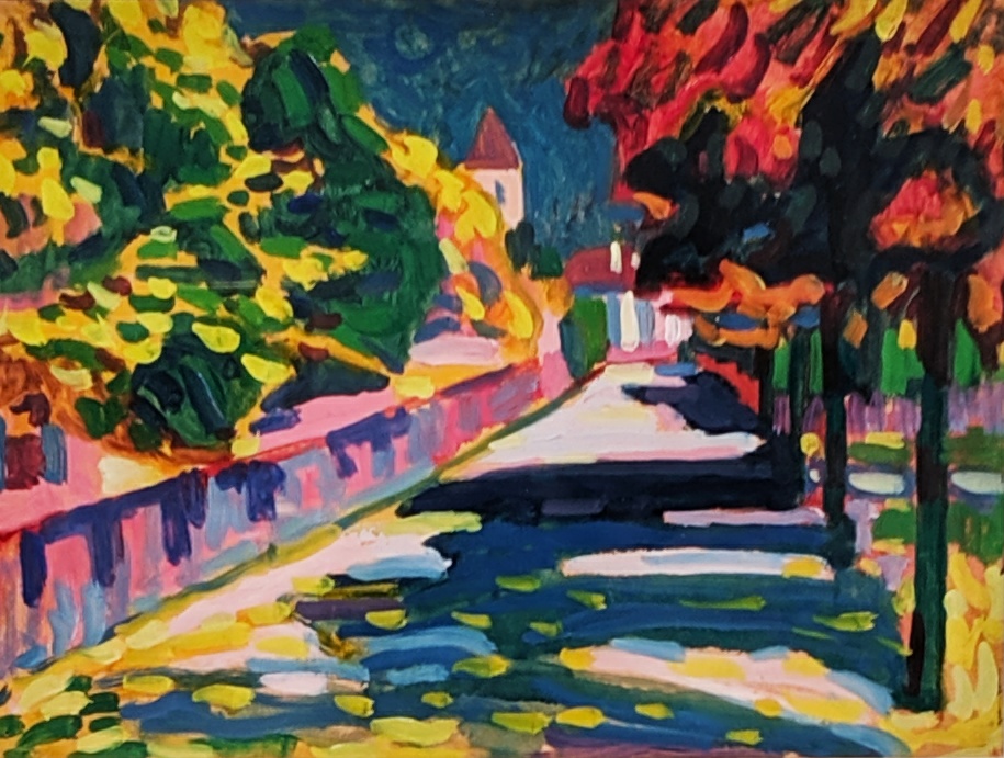 “Autumn in Bavaria,” 1908, by Wassily Kandinsky.