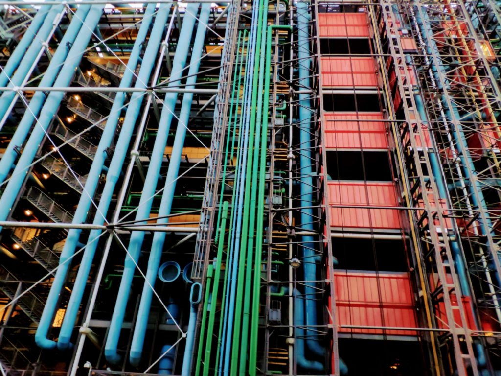 Exterior of the Centre Pompidou in Paris