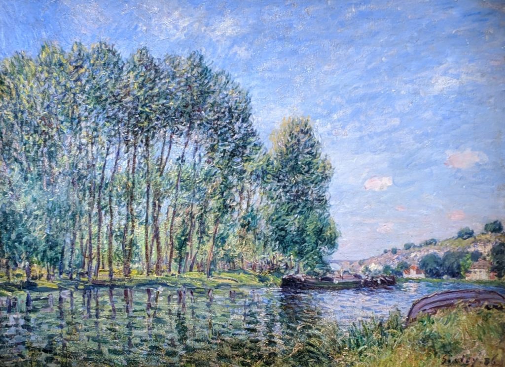 Impressionist Sisley - A Bend in the loing at moret