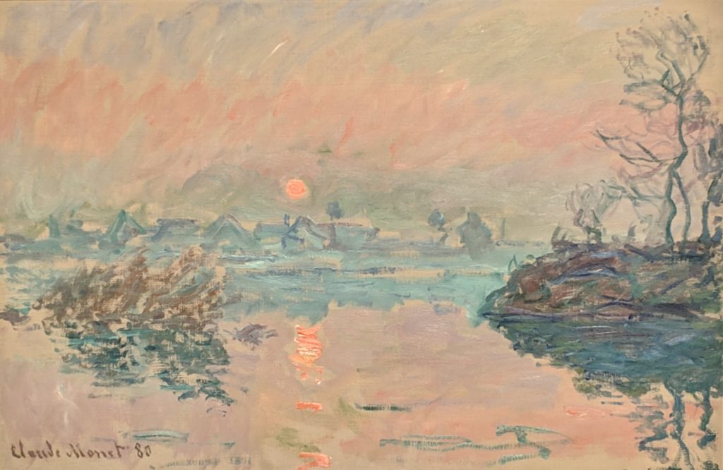 Monet, "Sunset at Lavacourt" (1880)