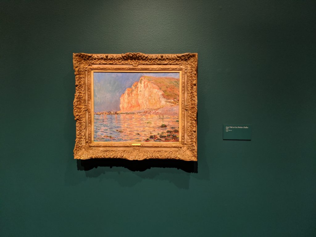 Monet, "Low Tide at Les Petites-Dalles" (1884)