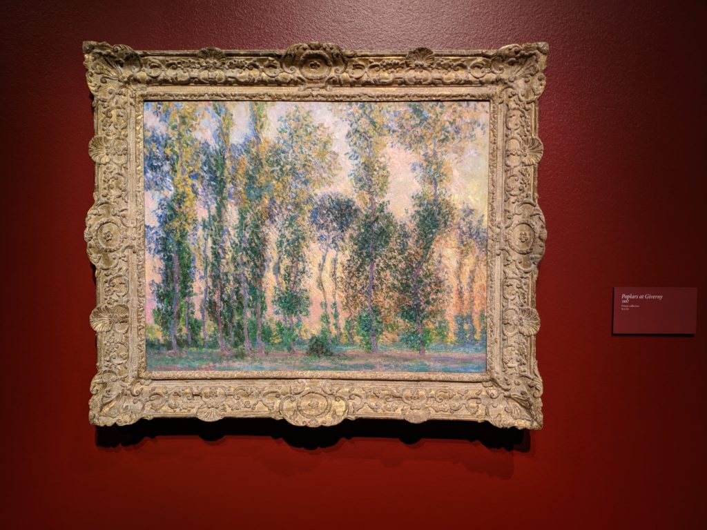 Monet, "Poplars at Giverny" (1887)