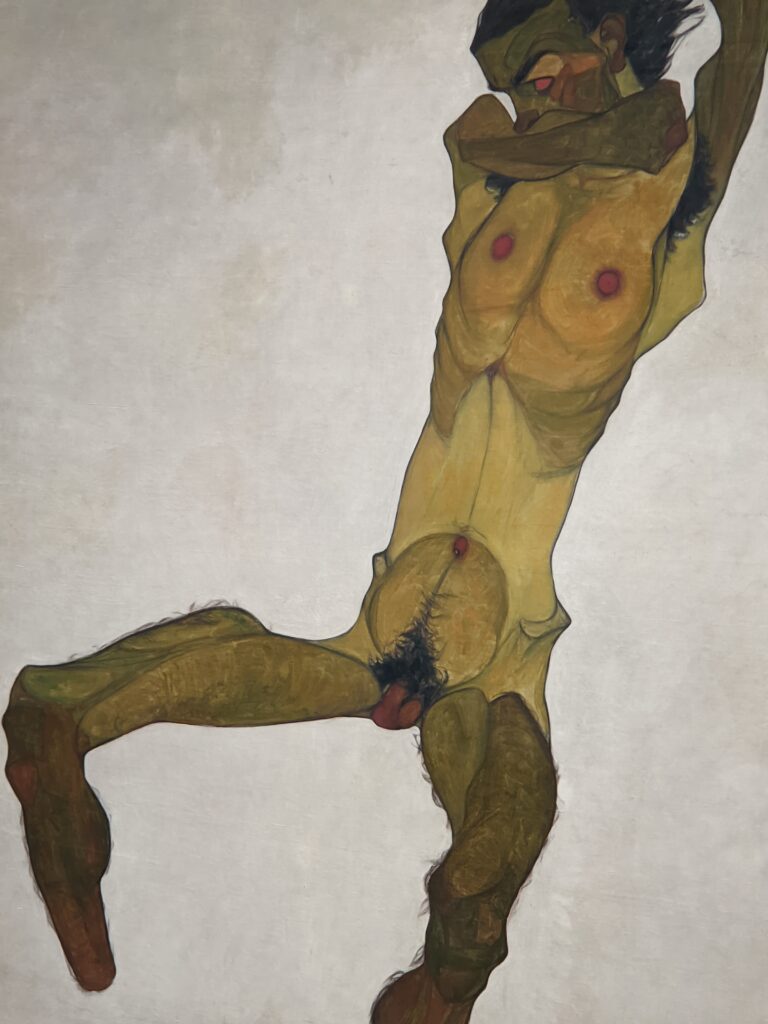 Seated Male Nude (Self-Portrait), 1910 by Egon Schiele in Leopold Museum