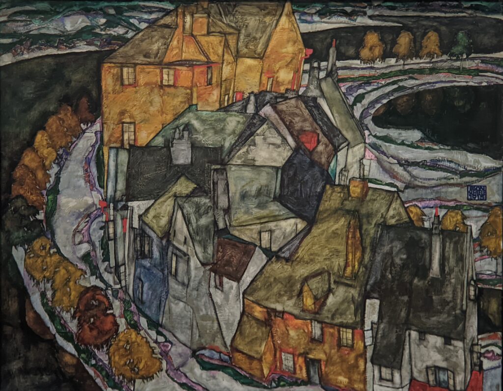 Crescent of Houses II, 1915  by Egon Schiele in Leopold Museum