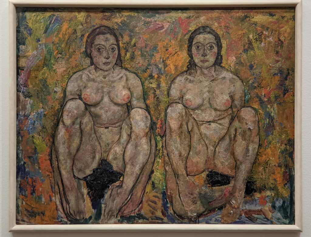 Two Squatting Women, 1918  by Egon Schiele in Leopold Museum