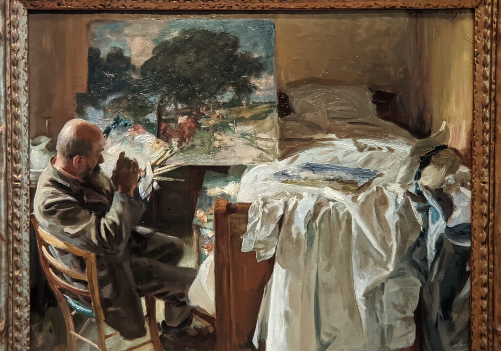 Artist in his Studio, painting by Sargent, MFA Boston