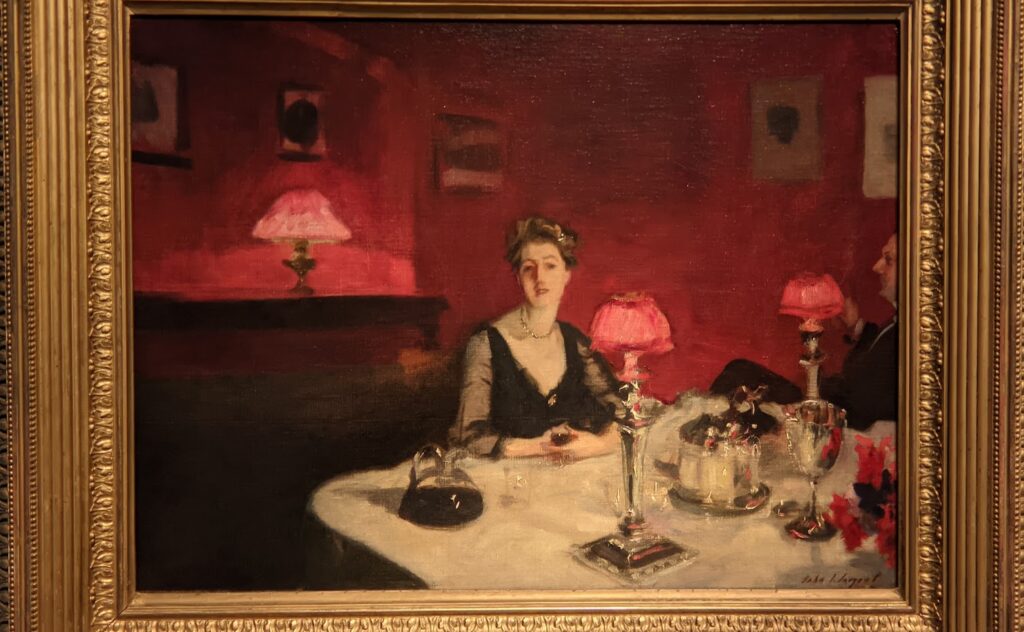 A Dinner Table at Night, 1884 by John Singer Sargent, part of Sargent and Paris exhibition