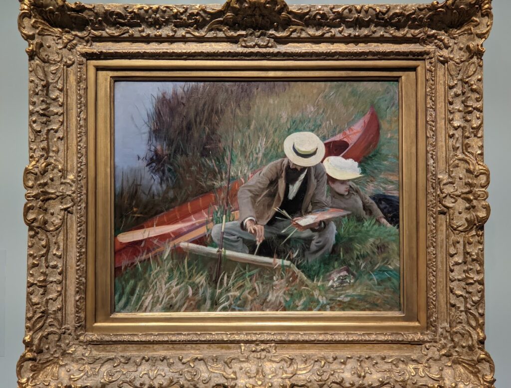 An Out-of-Doors Study (Paul Helleu with His Wife), 1889 by John Singer Sargent at Sargent and Paris.